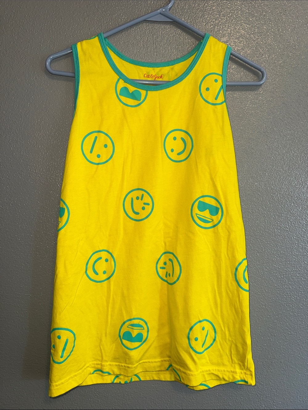 Cat & Jack Yellow Emoji Tank Dress for Kids